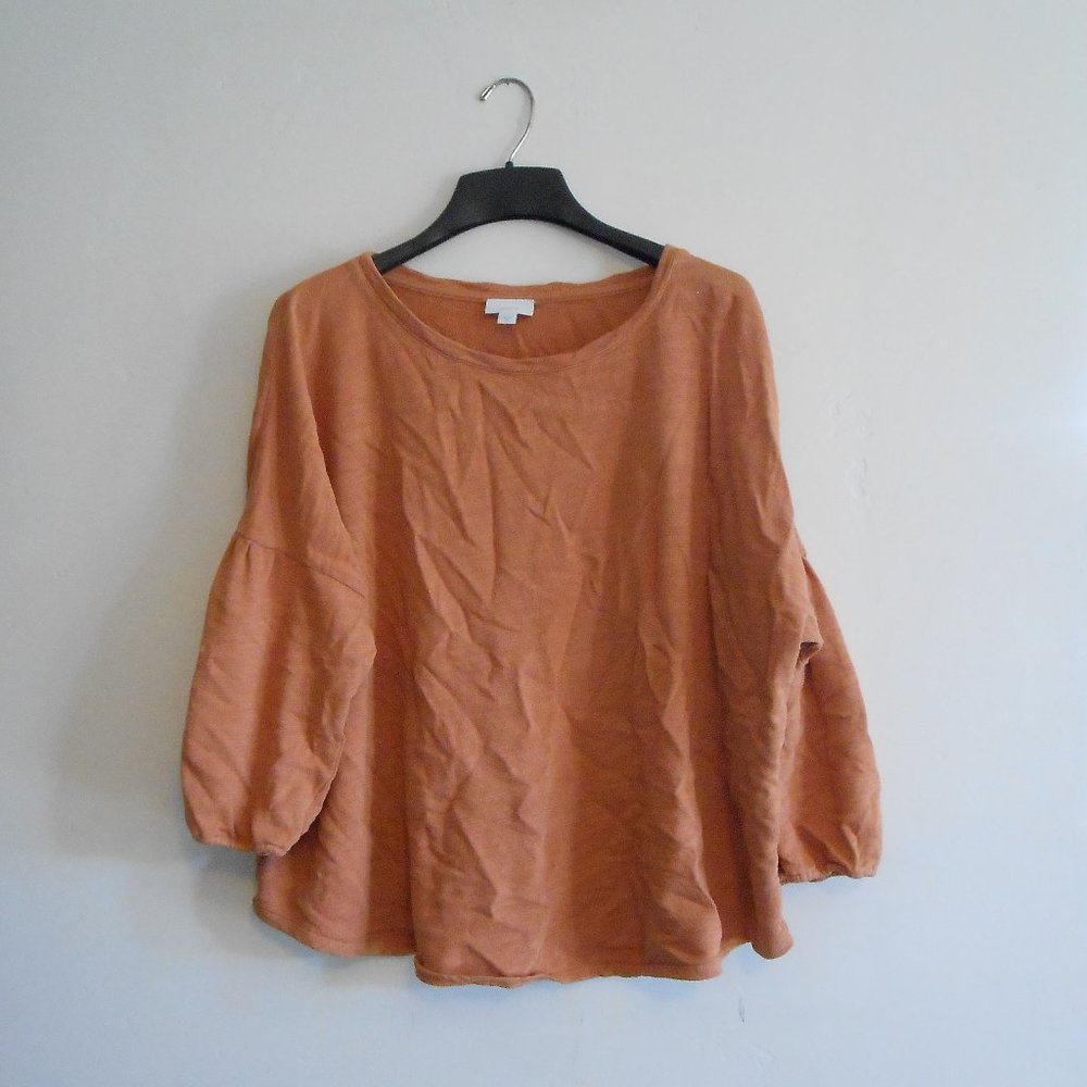 Pure Jill Pullover Shirt, 3/4 sleeve, Terra Cotta, Size 2x